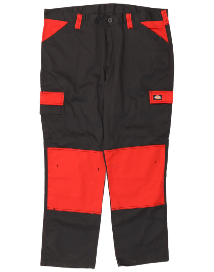 Dickies Gerade Herren-Cargohose W44 L31 Schwarzes Colourblock-Polyester