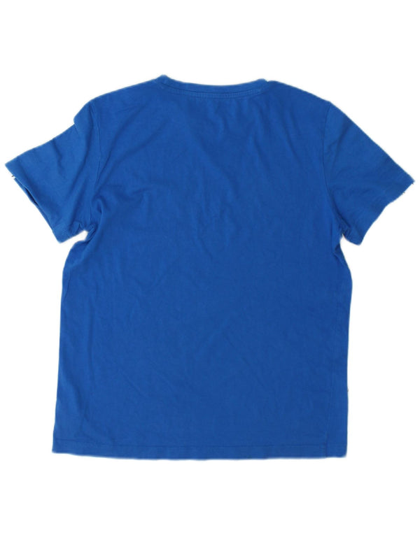Puma Grafik-T-Shirt für Jungen, 13–14 Jahre, blaue Farbblock-Baumwolle