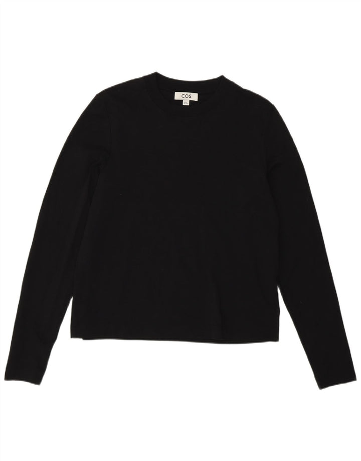 Cos Damen Top Langarm UK 12 Medium Schwarz