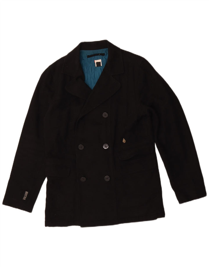 Volcom Herren Pea Coat UK 38 Mittelschwarze Baumwolle