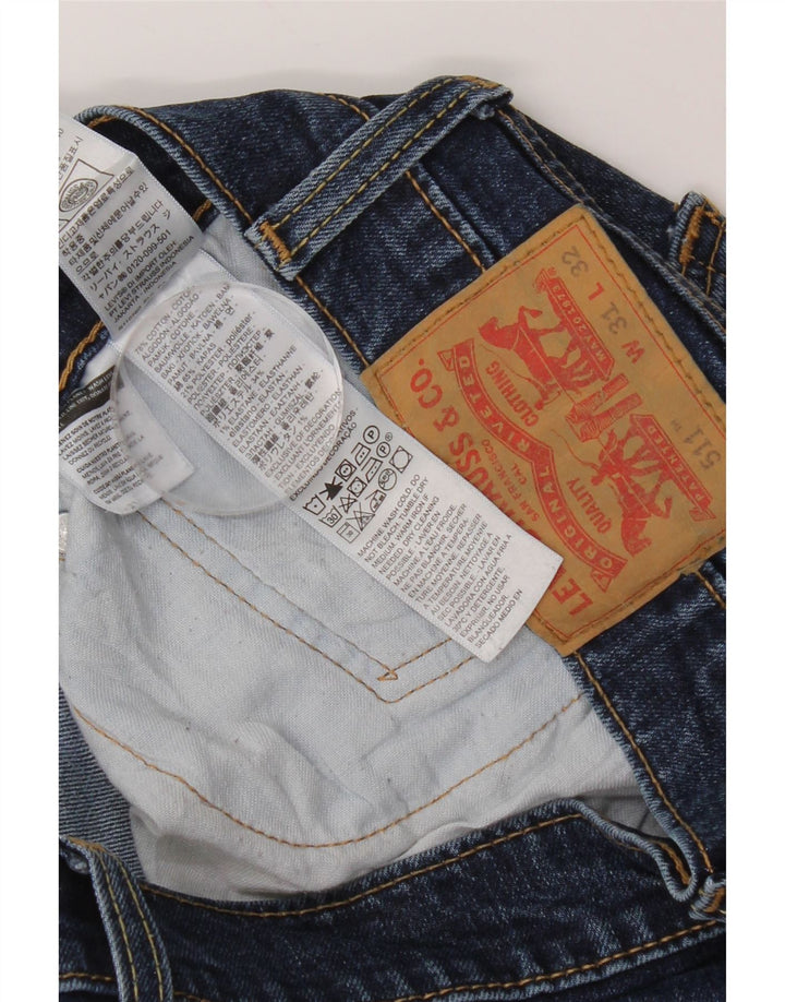 Levi's Herren 511 Slim Jeans W31 L32 Blaue Baumwolle