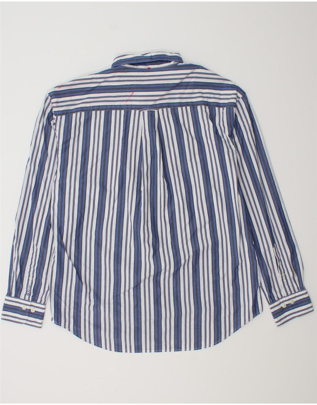 Gant Herren-Hemd mit entspannter Passform, Größe 39/40, mittelblau gestreift, Baumwolle