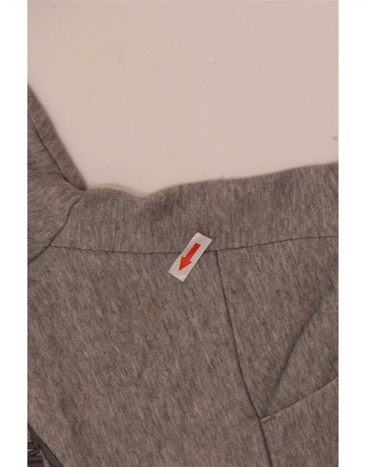 Nike Damen-Trainingsanzug-Top-Jacke, UK 10/12, mittelgrau gefleckte Baumwolle