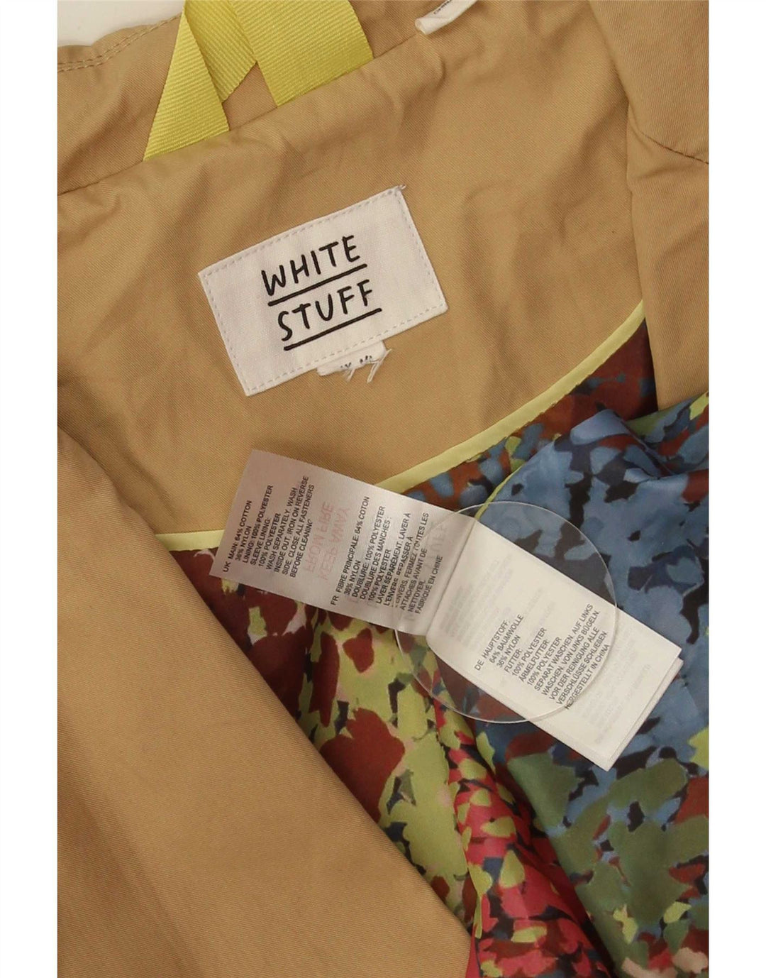 White Stuff Damen Trenchcoat UK 14 Mittelbeige Baumwolle