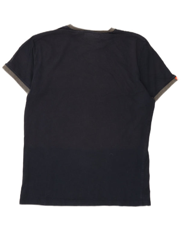 Superdry Herren T-Shirt Top XL Marineblau Farbblock
