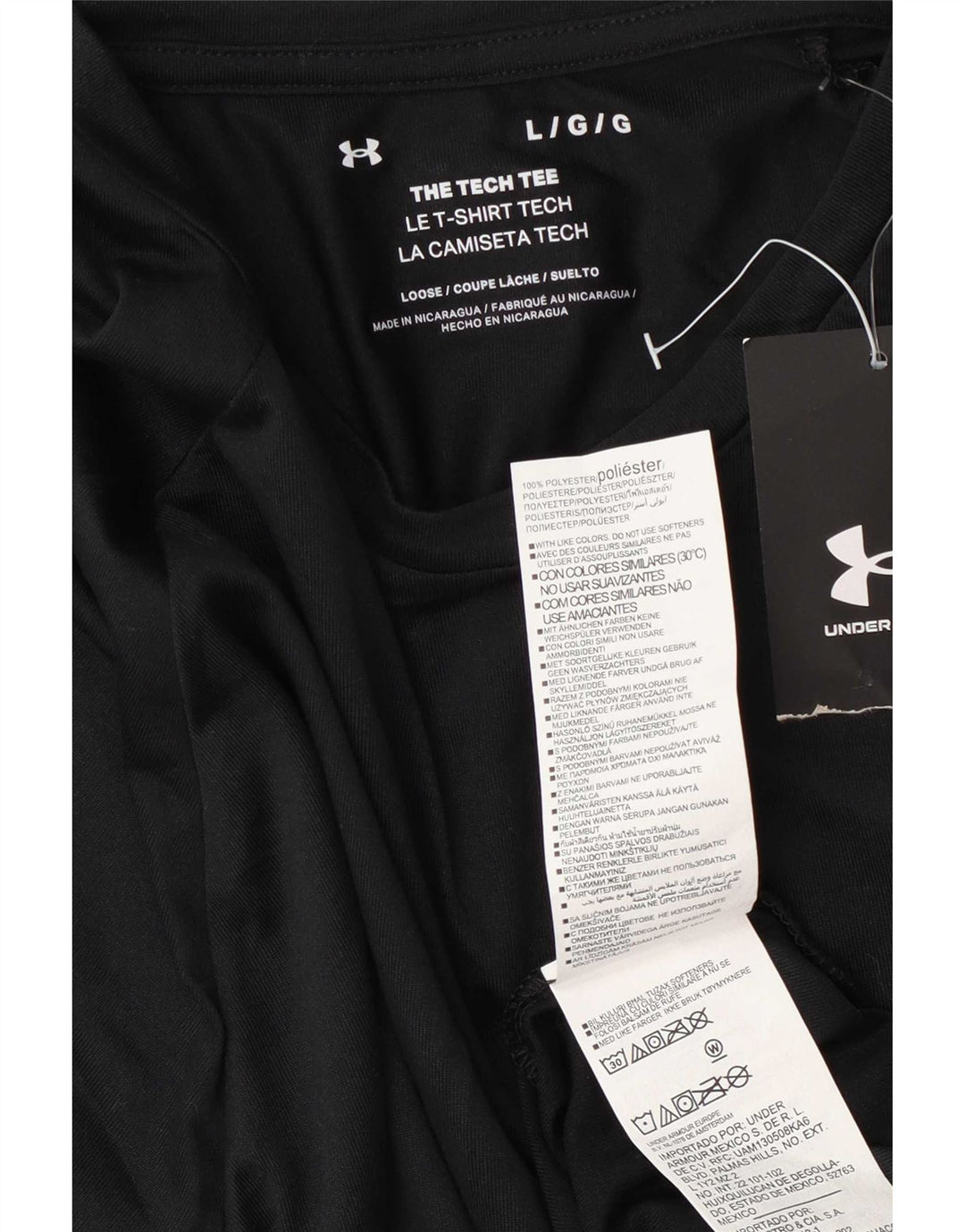 Under Armour Herren T-Shirt Top Large Schwarz Polyester