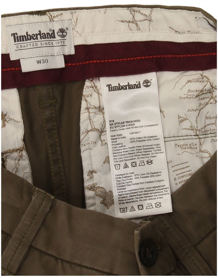 Timberland Herren Chinoshorts W30 Medium Khaki Baumwolle