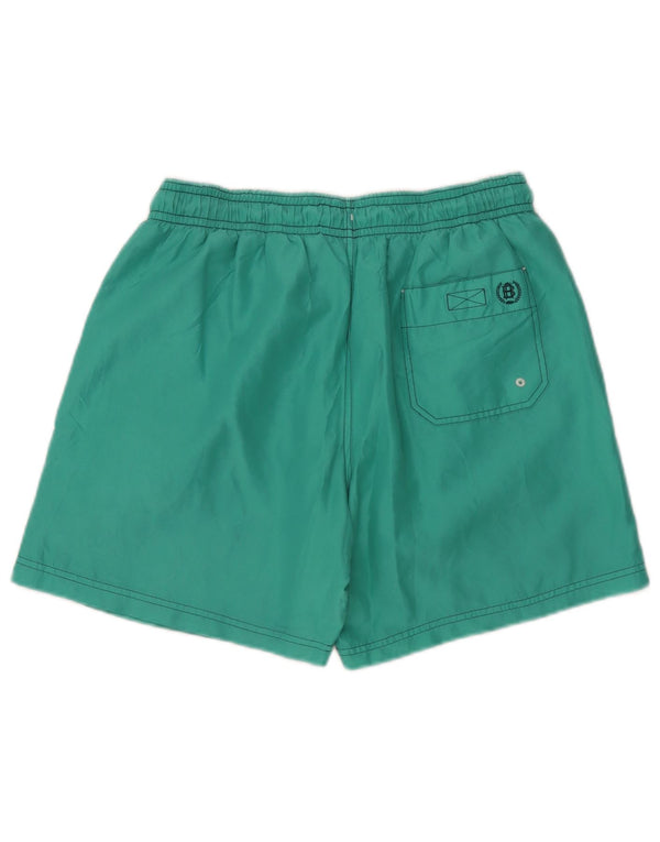 Marks & Spencer Mens Blue Harbour Swimming Shorts Medium Green Polyester