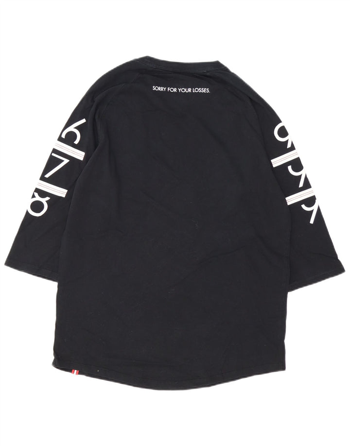 Jordan Herren-Grafikoberteil mit 3/4-Ärmeln, mittelschwarze Baumwolle