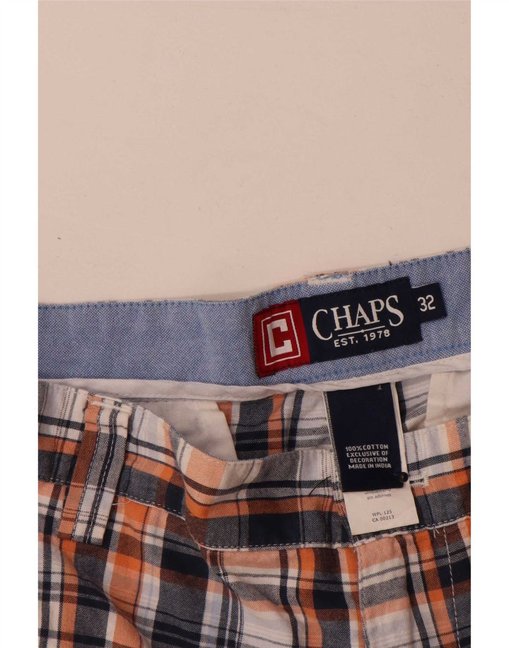 Chaps Herren-Chinoshorts W32, mittelgroß, marineblau, kariert