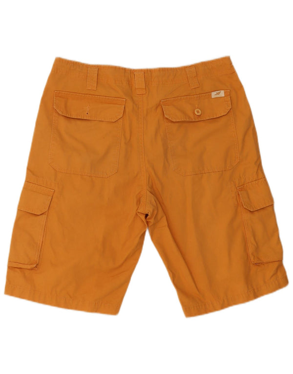 Vintage Herren Cargo Shorts IT 46 Small W32 Orange Baumwolle