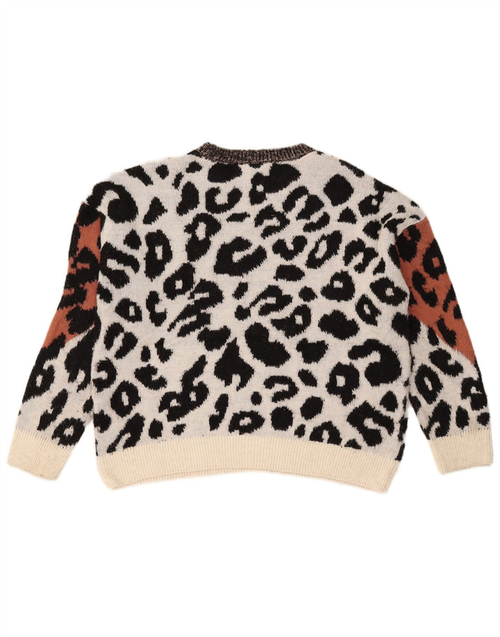 Marks & Spencer Crop-Pullover mit U-Boot-Ausschnitt für Damen, Gr. 14, mittelmehrfarbig
