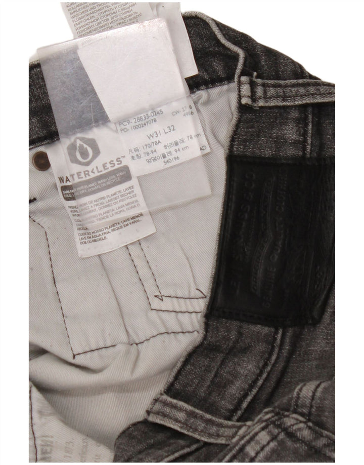 LEVI'S Herren Slim Jeans W31 L32 Graue Baumwolle