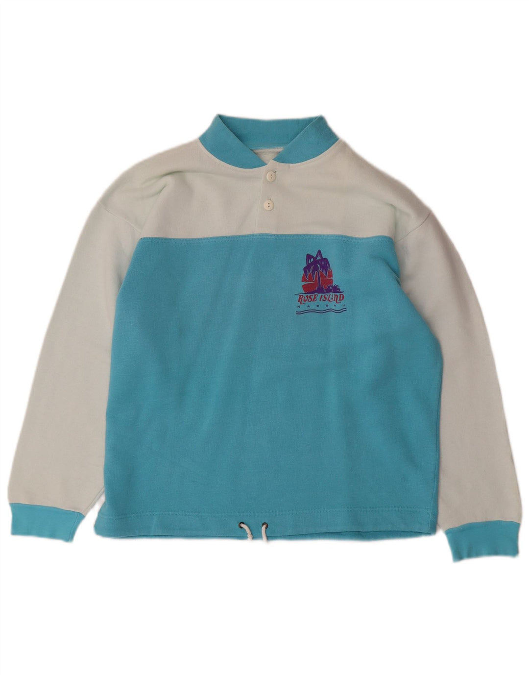 VINTAGE Mens Full Tracksuit Small  Turquoise Colourblock