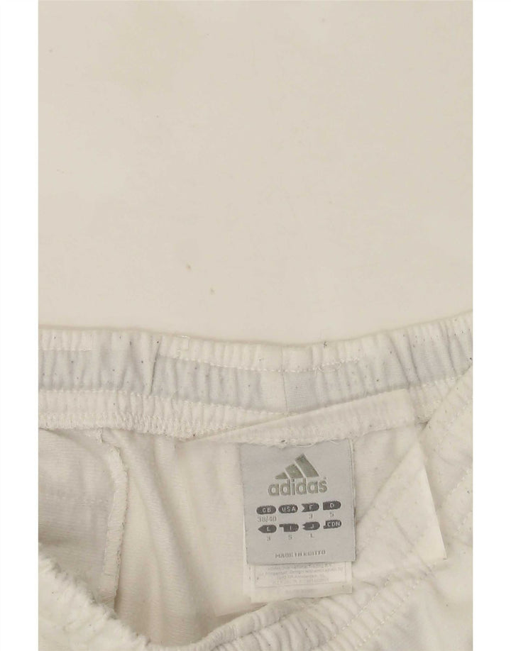 Adidas Herren-Trainingshose UK 38/40 Mittelweißes Polyester