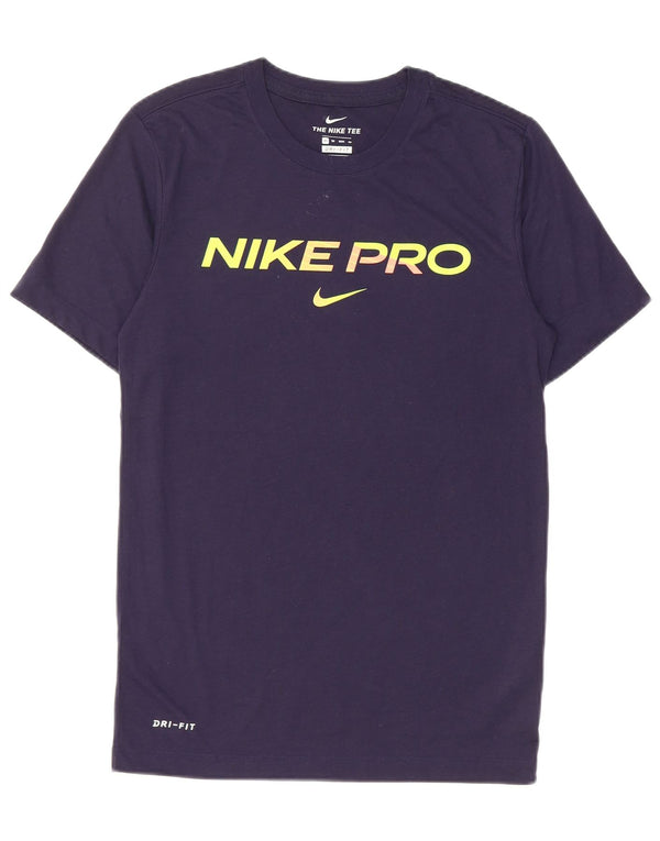 NIKE Herren Dri Fit Graphic T-Shirt Top XS Marineblau Polyester