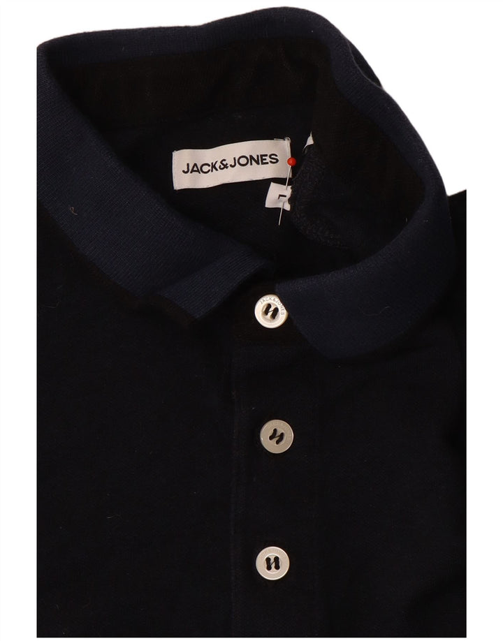Jack & Jones Herren-Poloshirt, groß, Marineblau, Farbblock