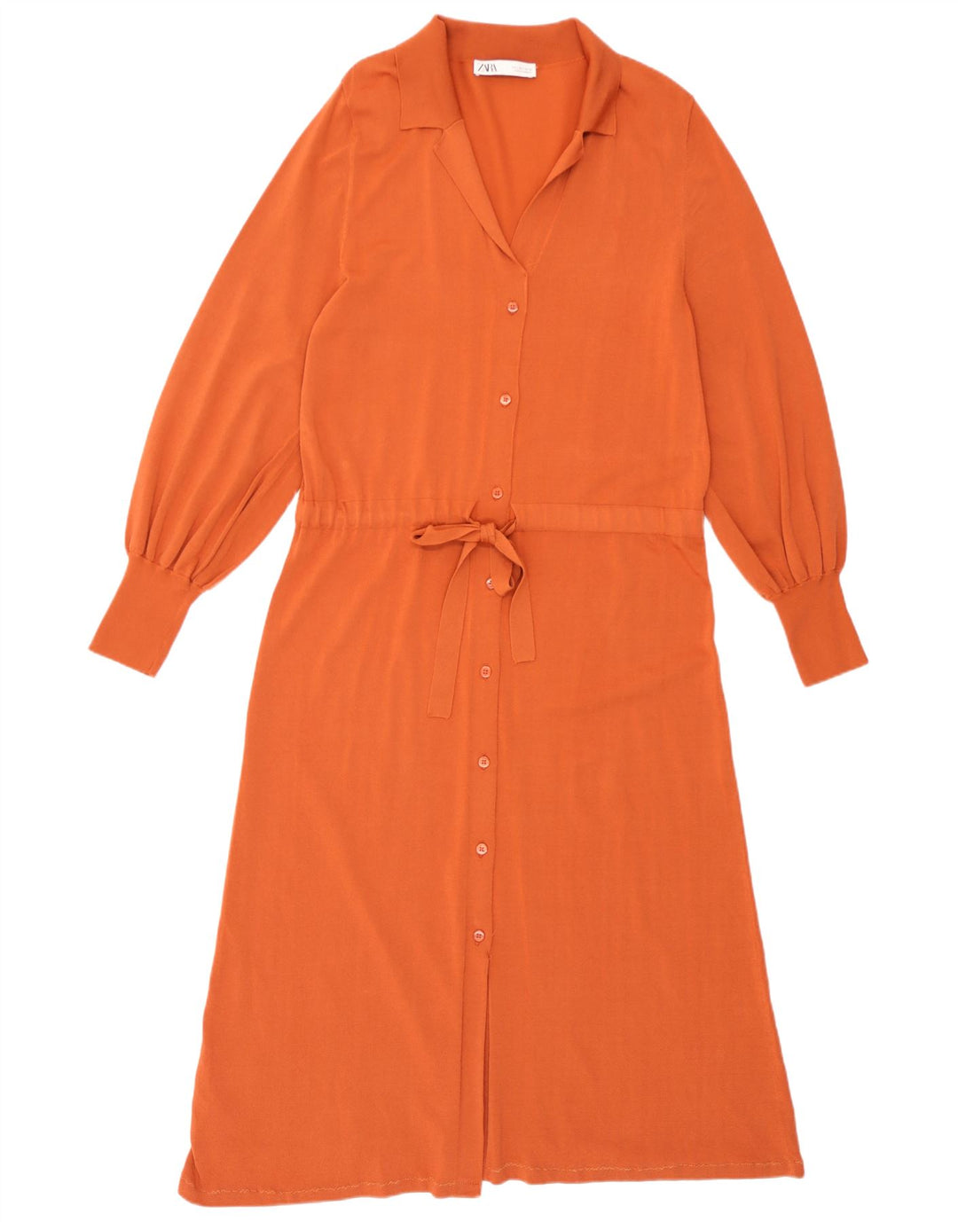 Zara Damen Longline-Cardigan-Pullover UK 14 Large Orange
