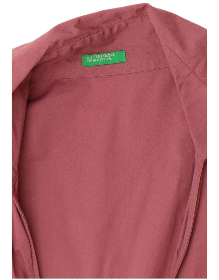 Benetton Damen-Hemdbluse, Gr. 8, Rosa