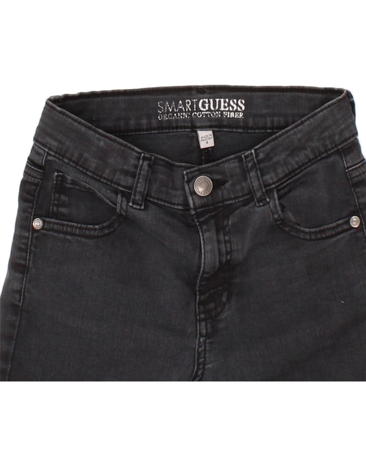 GUESS Boys Denim Shorts 7-8 Years W24 Grey Polyester Vintage Guess and Second-Hand Guess from Messina Hembry 