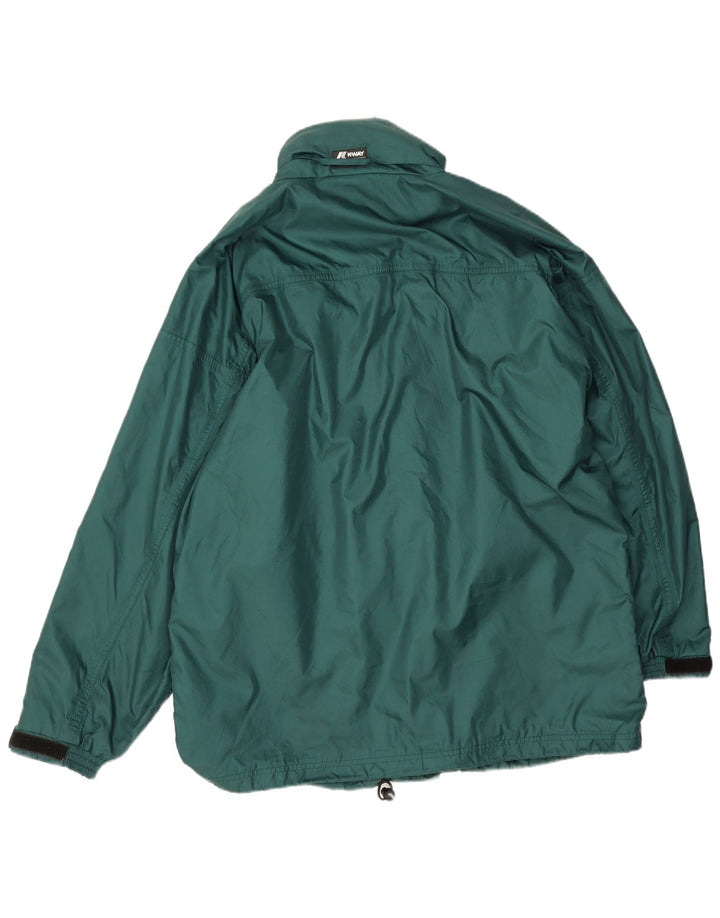K-Way Herren Loose Fit Regenjacke UK 40 Large Grün Polyamid