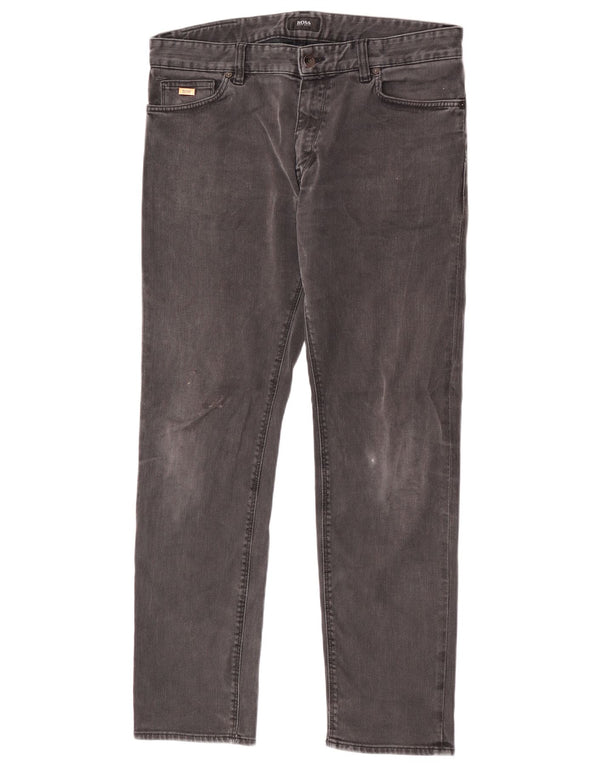 Hugo Boss Herren Maine Regular Fit Straight Jeans W34 L30 Grau