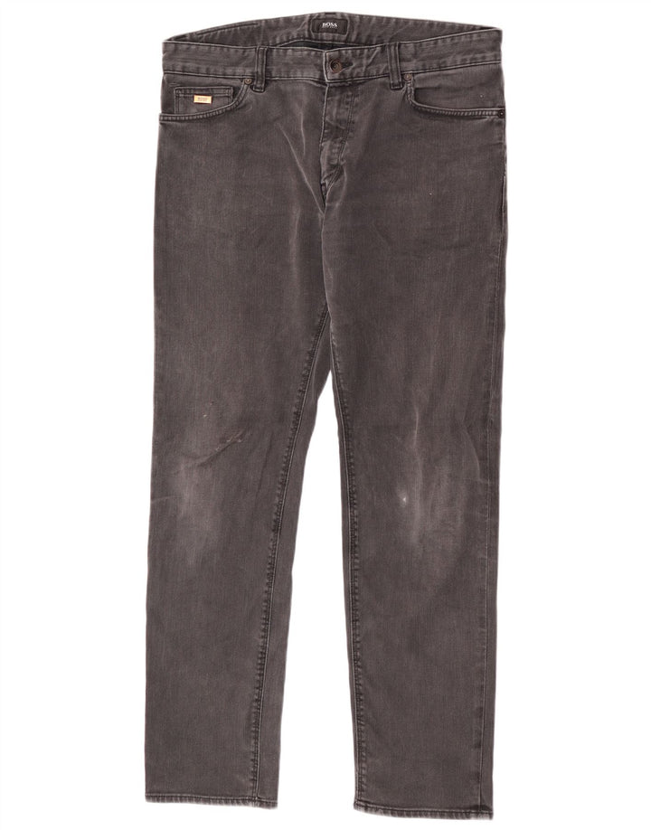 Hugo Boss Herren Maine Regular Fit Straight Jeans W34 L30 Grau
