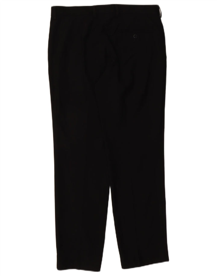 Marks & Spencer Herren-Anzughose mit gerader Passform, W32, L29, Schwarz
