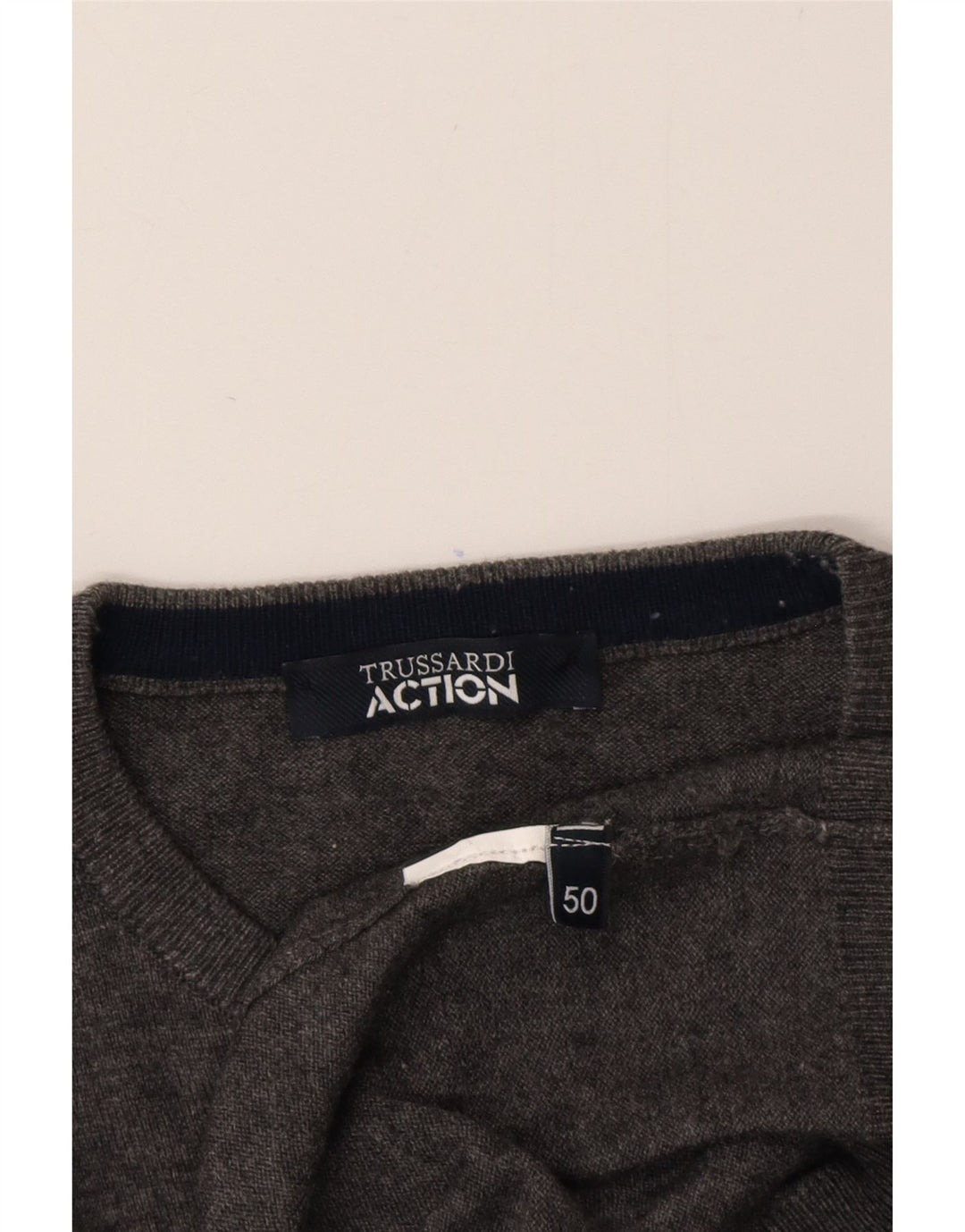 Trussardi Herren-Pullover mit Rundhalsausschnitt IT 50 Mittelgrau
