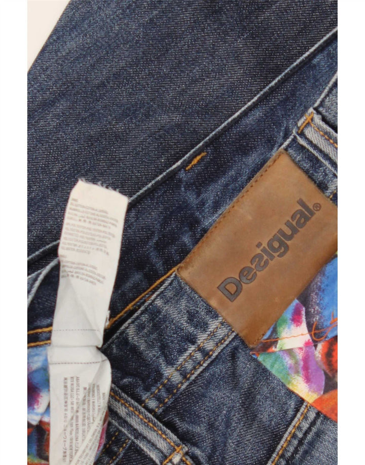 Desigual Herren Straight Jeans W30 L33 Blaue Baumwolle