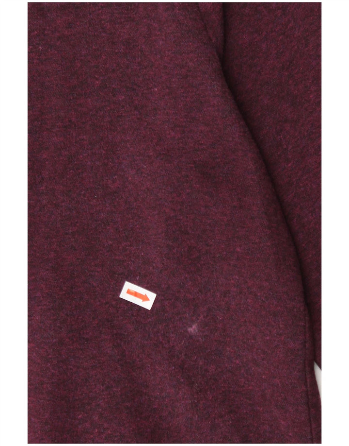 NIKE Womens Tracksuit Top Jacket UK 10 Small Burgundy Cotton
