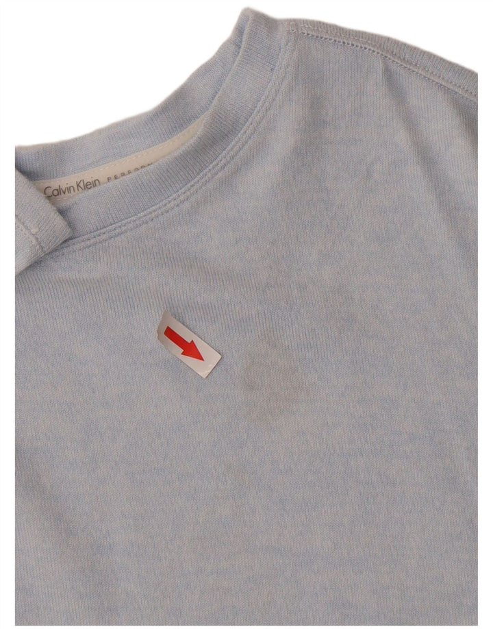 Calvin Klein Damen-Oversize-Top mit 3/4-Ärmeln, UK 18, XL, blaue Viskose