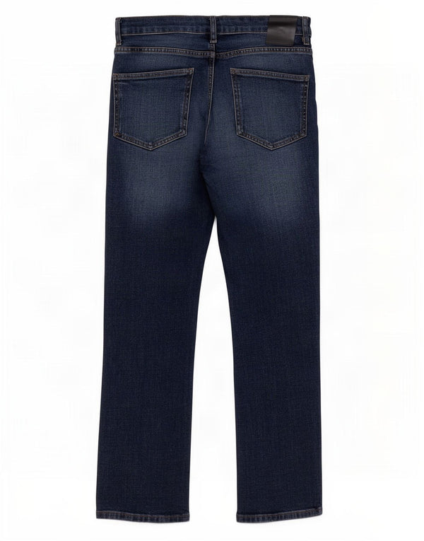 Massimo Dutti Damen Straight Jeans EU 38 Small W28 L26 Marineblau Baumwolle