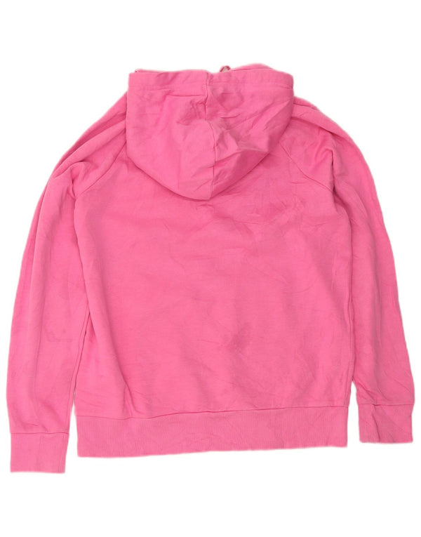Under Armour Womens Graphic Oversized Hoodie Pullover UK 10 Small Rosa Baumwolle