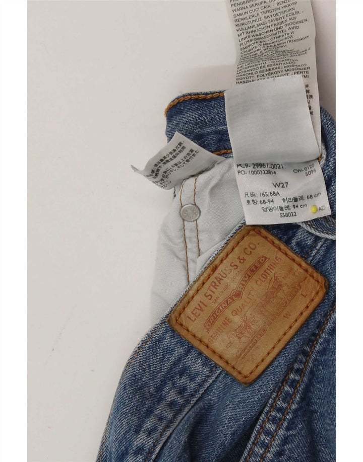 Levi's Damen 501 Denim Shorts W27 Small Blaue Baumwolle