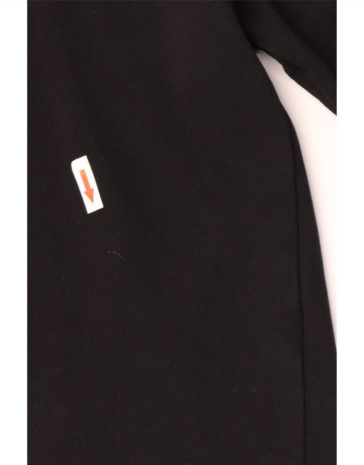 Dkny Womens Graphic Oversized Sweatshirt Pullover UK 10 Small Schwarze Baumwolle