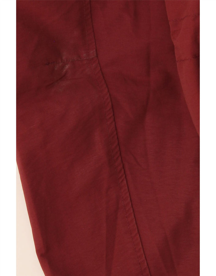 PENGUIN Mens Hooded Windbreaker Jacket UK 38 Medium Burgundy Vintage Penguin and Second-Hand Penguin from Messina Hembry 