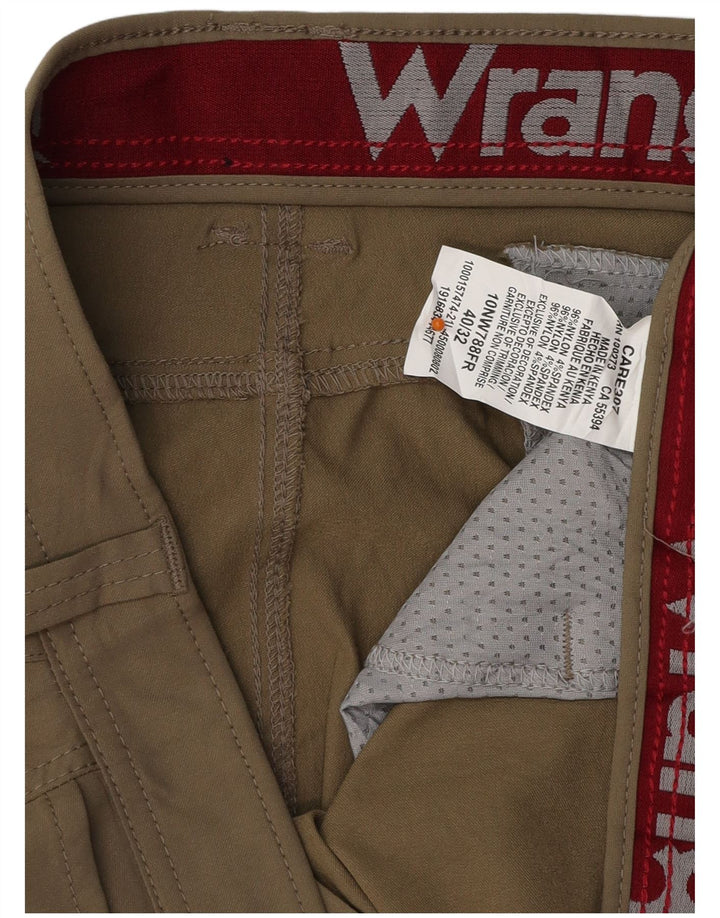 WRANGLER Herren gerade Cargohose W40 L32 Khaki Nylon