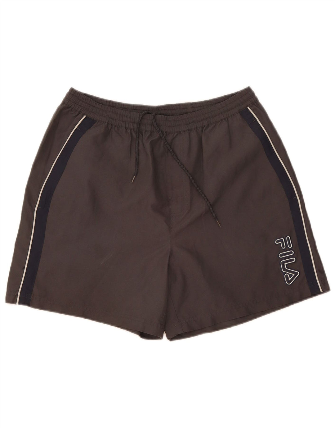 Fila Herren-Sportshorts mit Grafik, groß, graues Farbblock-Polyester