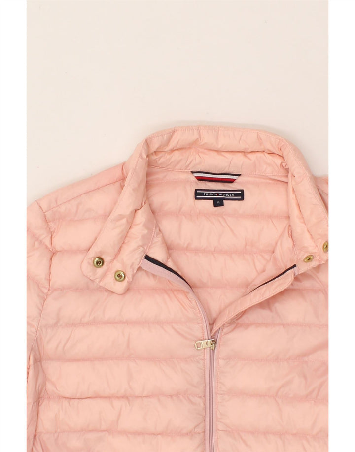 TOMMY HILFIGER Womens Padded Jacket UK 14 Medium Pink Polyacrylic Vintage Tommy Hilfiger and Second-Hand Tommy Hilfiger from Messina Hembry 