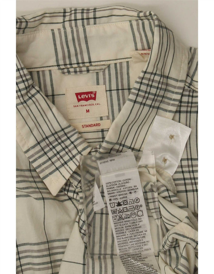 Levi's Herren-Hemd in Standard-Passform, mittelweiß, kariert, Baumwolle
