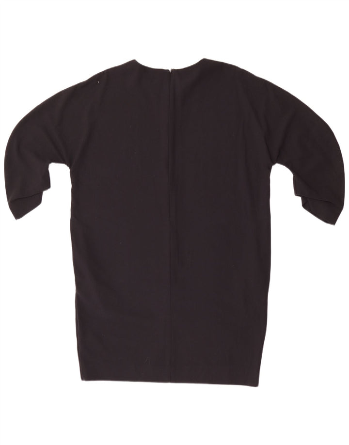 Cos Damen-Etuikleid mit 3/4-Ärmeln, übergroß, EU 40, mittelschwarze Viskose