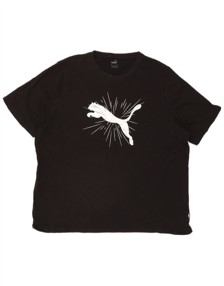 Puma Herren Grafik T-Shirt Top 2XL Schwarz