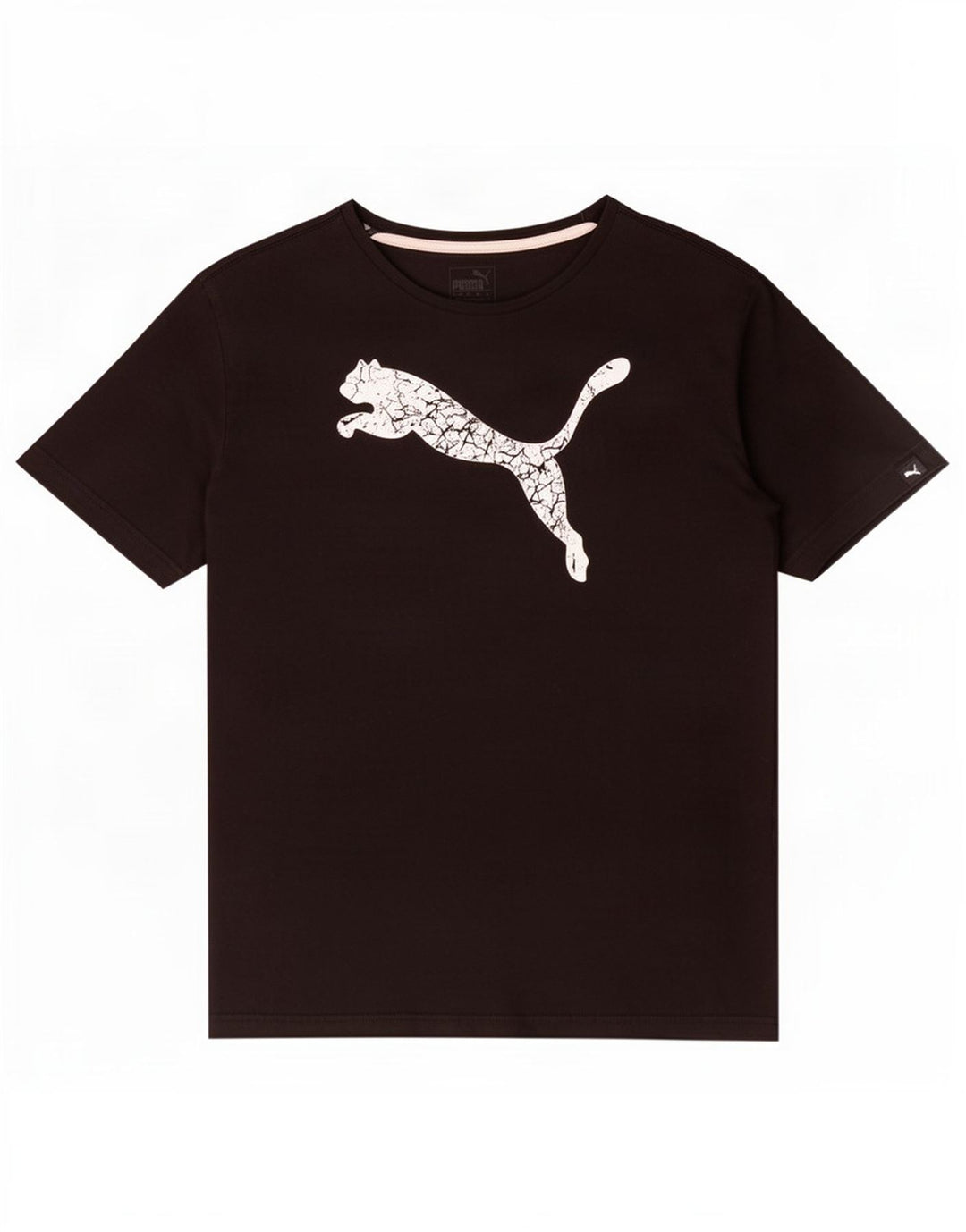 Puma Herren Grafik T-Shirt Top Mittelschwarz Baumwolle