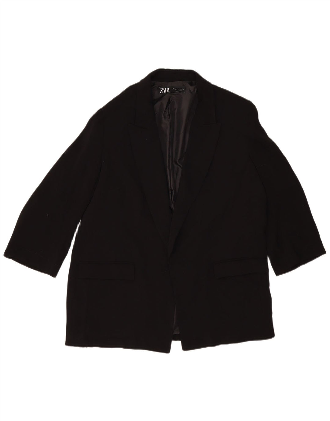 Zara Damen offene Blazerjacke UK 18 XL Schwarz
