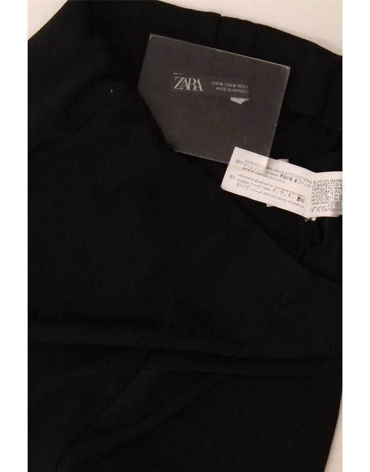 Zara Damen Leggings UK 12 Medium Schwarz Polyester