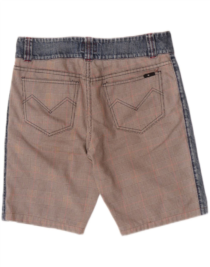 Energie Herren Freizeitshorts W36 Große braune Hahnentritt-Baumwolle