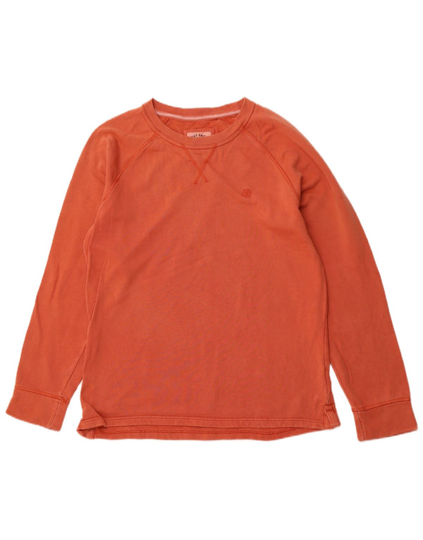 FAT FACE Herren Sweatshirt Pullover Small Orange Baumwolle