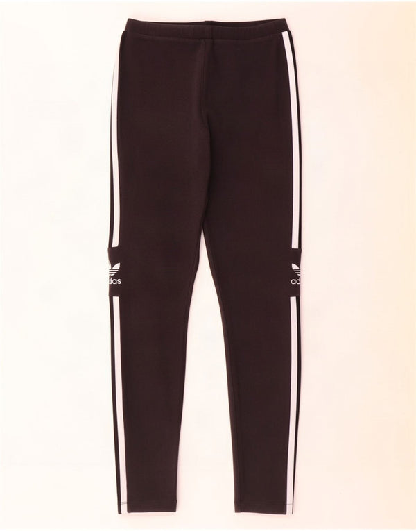 Adidas Damen Graphic Leggings UK 12 Mittelschwarze Baumwolle