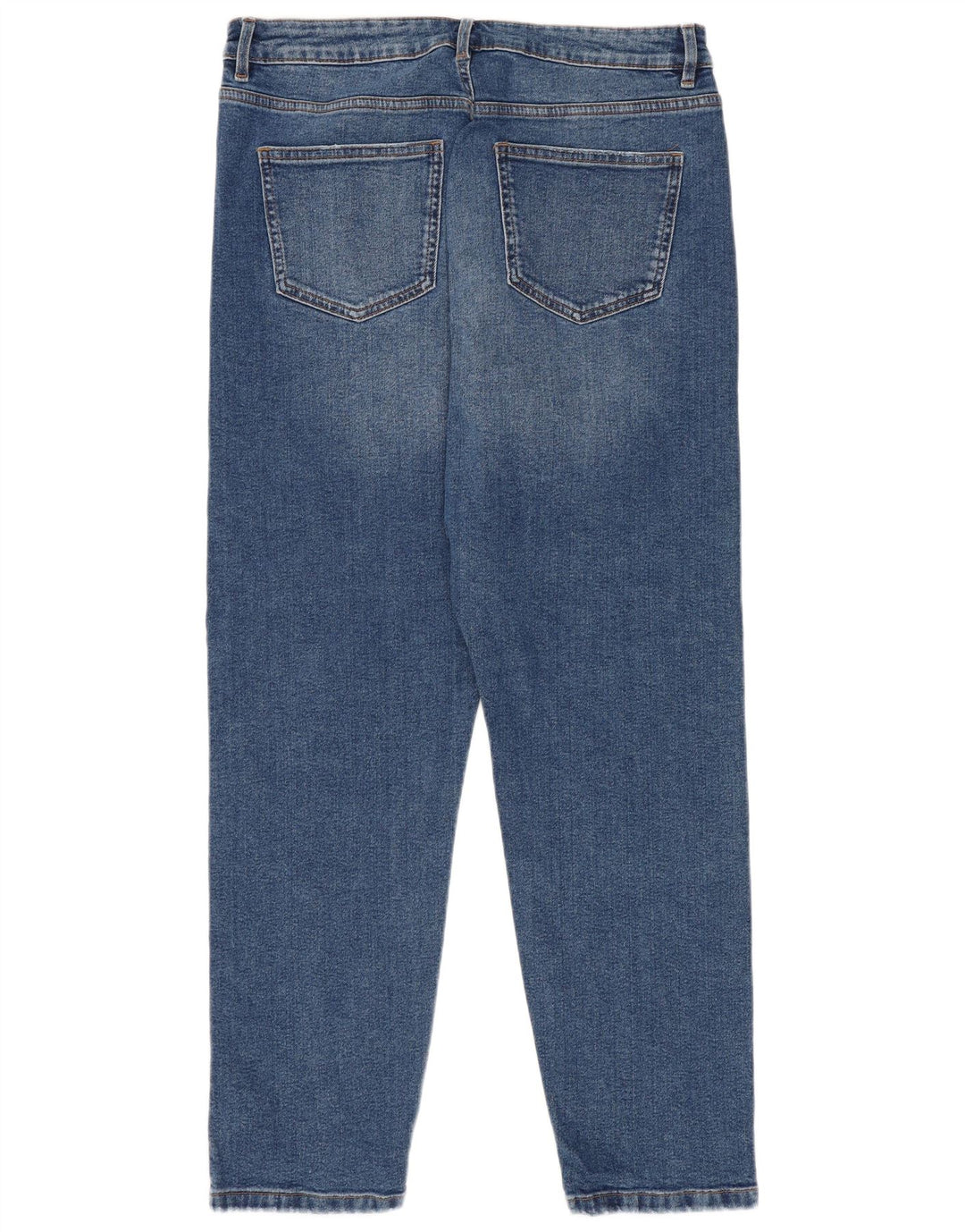 Marks & Spencer Damen Mom Regular Tapered Jeans UK 14 Medium W30 L28 Blau